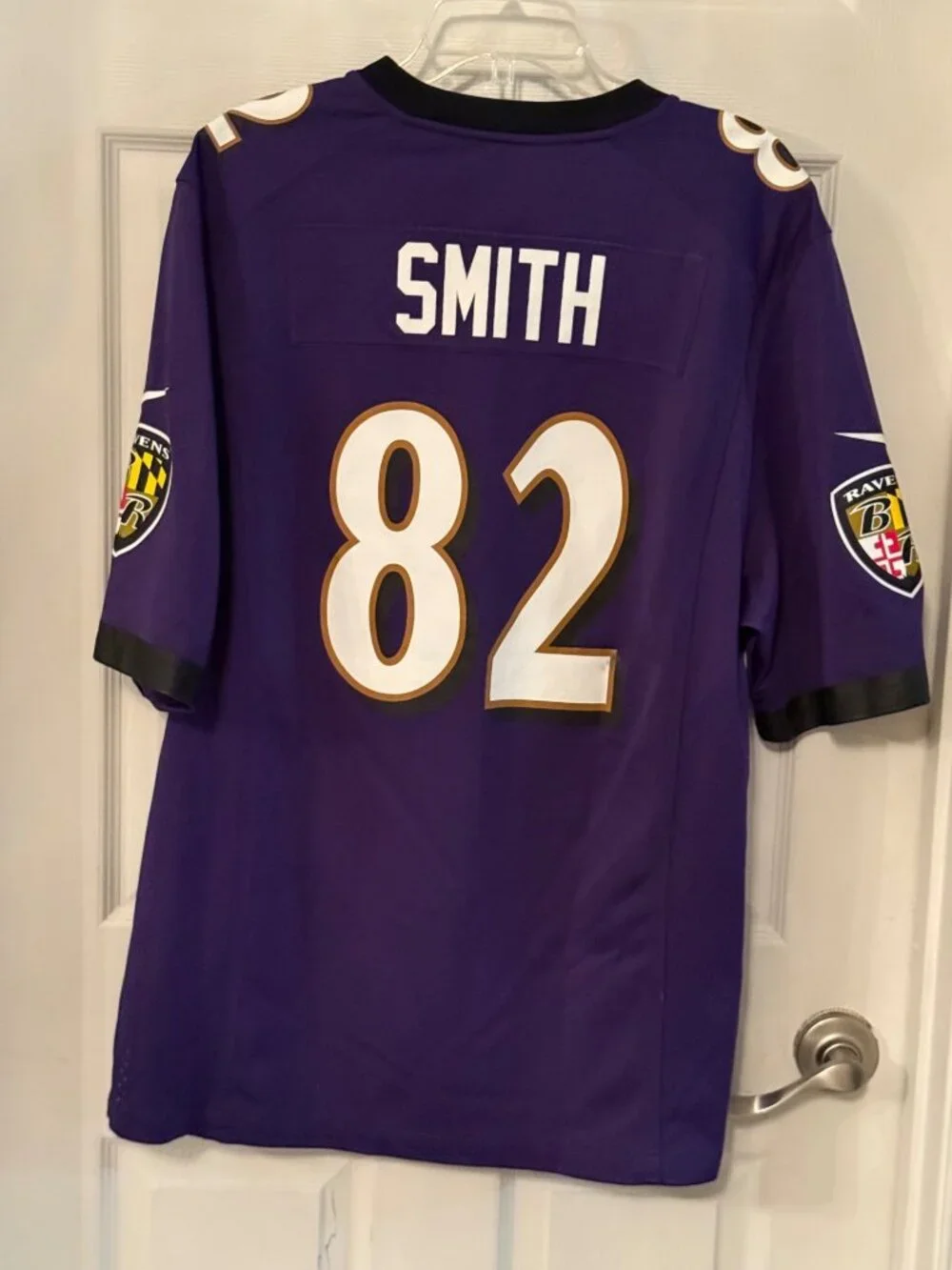 Nike Baltimore Ravens Torrey Smith # 82 Purple Home Jersey Size Men's Large - Picture 4 of 6